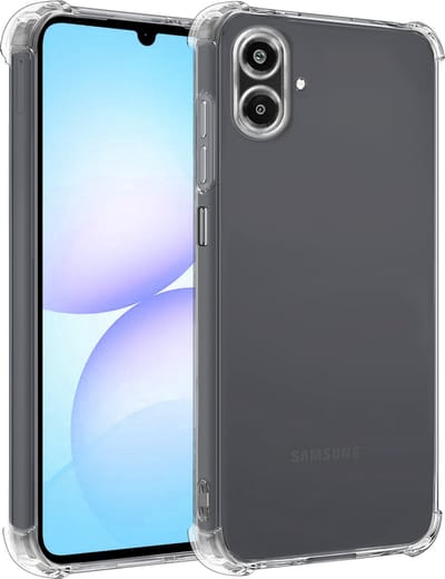 Hoesje - Geschikt voor Samsung Galaxy A07 - Sterk & Shockproof - Siliconen Shock Case - Hoes Cover - Telefoonhoes - Transparant