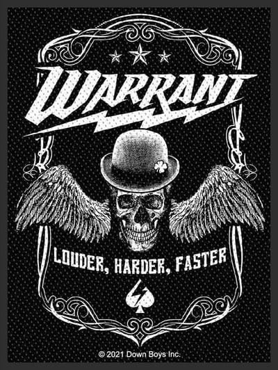 Warrant - Louder Harder Faster Patch - Zwart