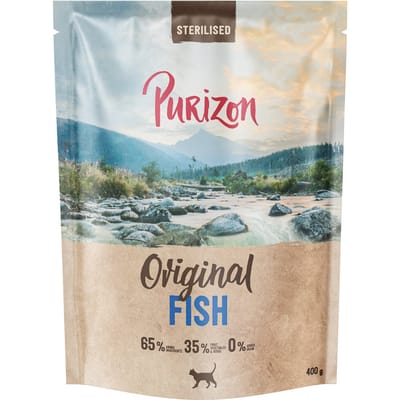 Purizon Gesteriliseerde Volwassen kattenvoer - Vis - graanvrij - Nieuw Receptuur: 400 g