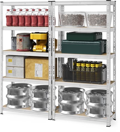SONGMICS - Stellingkast - Opbergrek - 2 Delig - Vlinderkliksysteem - Max 875 kg per Stuk