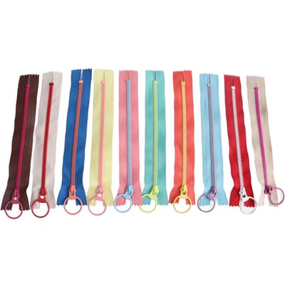 10 STUKS Kleurrijke Naairitsen Multifunctionele Ritsen DIY Naaigereedschap voor Kleding Tassen Knutselen blue