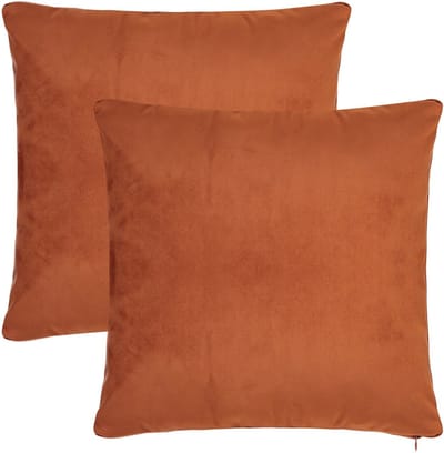 Barbons kussenhoes 50x50 - set van 2 kussenhoesjes - kussensloop - rostbruin