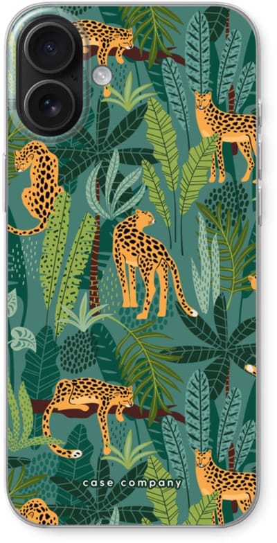 Case Company® - Hoesje geschikt voor iPhone 16 Plus hoesje - Luipaard 2 - Soft Cover Telefoonhoesje - Bescherming aan alle Kanten en Schermrand