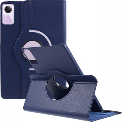 Coverup Tablethoes geschikt voor Xiaomi Redmi Pad SE (11 inch) Hoesje - 360° Rotating Book Case - Blauw
