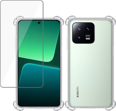 Hoesje geschikt voor Xiaomi 13 + Screenprotector – Tempered Glass - Extreme Shock Case Transparant