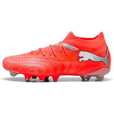 PUMA FUTURE 9 MATCH FG/AG Unisex Sportschoenen - Glowing Red-PUMA White-PUMA Black-PUMA Silver