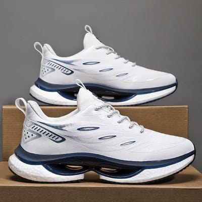 Heren Mesh Ademende Hardloopschoenen Carbonplaat Demping Sporttraining Jogschoenen Sneakers Comfort Tennisschoenen Heren 39 white