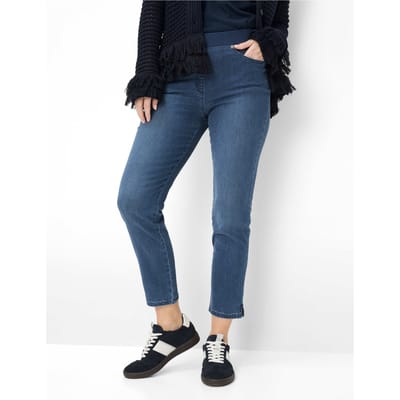 Raphaela by Brax Dames Jeans  Style PAMINA 6/8 STONED SLIGHTLY USED, denim blauw regular, maat 40