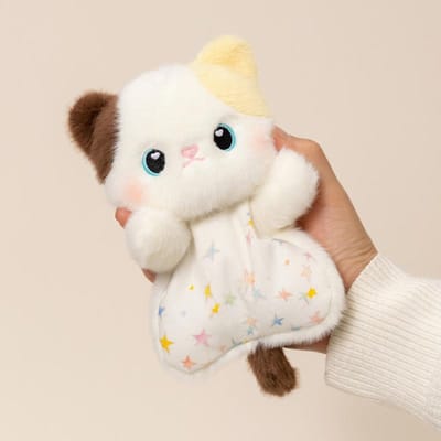 Peluche Raton Laveur Kawaii Moelleuse Chat Siamois Sac de Haricots Apaisant Renard en Peluche Dessin Animé Porte-clés Décoration à Pincer Guérison Cadeau de Noël