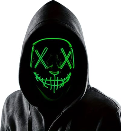 Nivard Halloween Masker - Volwassenen - Enge Maskers - Horror Masker - Led Masker - Groen