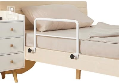 Bedhekje voor oudere volwassenen om op te steken, valpreventie op bed, geschikt voor zwangere vrouwen, kinderen, gehandicapten, valbescherming (wit)