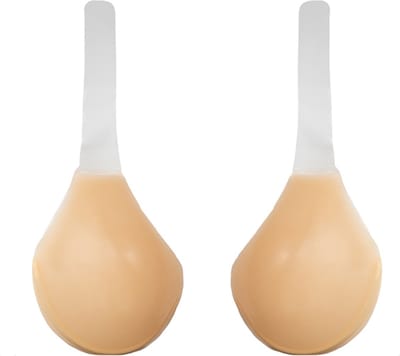 Bye Bra Sculpting Silicone Lifts, Siliconen Borstlifting, Zelfklevend, Herbruikbaar, Strapless, Onzichtbaar, Zelfklevende Beha, Beige, Cup H