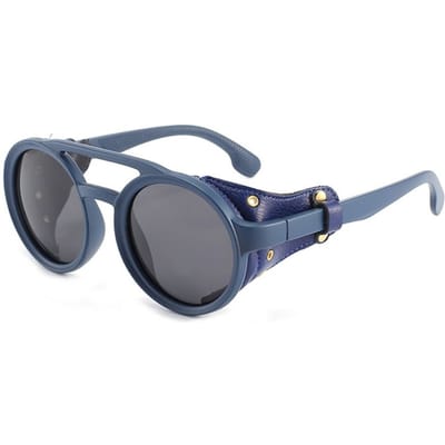 Lunettes de Soleil Rondes Style Punk Agressif Protection UV Polarisées Légères Confortables Durables Haute Qualité Protection Solaire