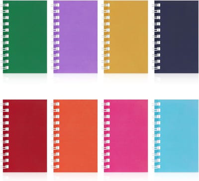 24x Compact Zaknotitieboekjes Set Dik Papier Spiraalgebonden Mini Agenda's