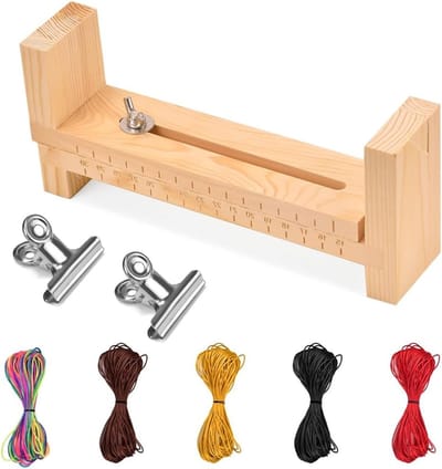 Braid Rope Set van Hout voor Handmatig Vlechten - 8 Delen, Duurzaam en Creatief Vlechten