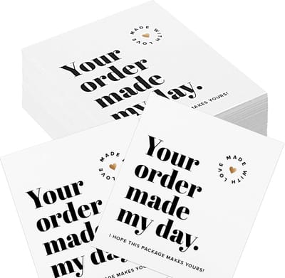 100 Stuks Kleine Bedankkaartjes voor Bedrijven en Detailszaken