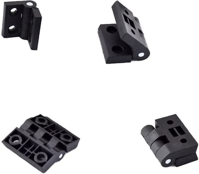 Dailygoods- Deurscharnier 4 Stuks - Zwarte Kunststof - Vouwladescharnieren - Hoogwaardig ABS Nylon - Slijt- en Roestbestendig - Open Hoek 180° - Scharnier