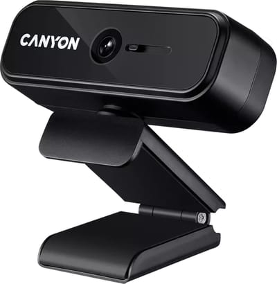 Canyon C2 HD Webcam - Webcam - 720p HD - Ingebouwde microfoon - 360 graden rotatie - Compatibel met Skype, Zoom, MS -teams, Google Meet