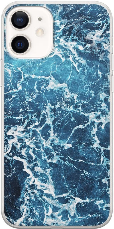 Leuke Telefoonhoesjes - Geschikt voor iPhone 12 - Oceaan - Soft case - TPU - Blauw