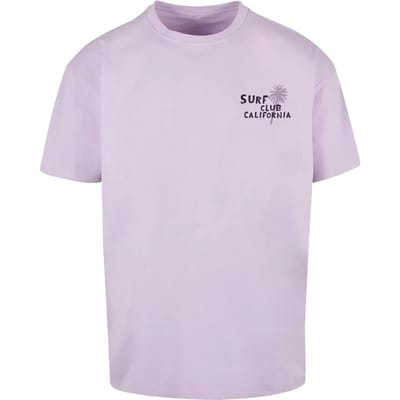 Merchcode - Surf Club California Oversized Heren T-shirt - L - Lila