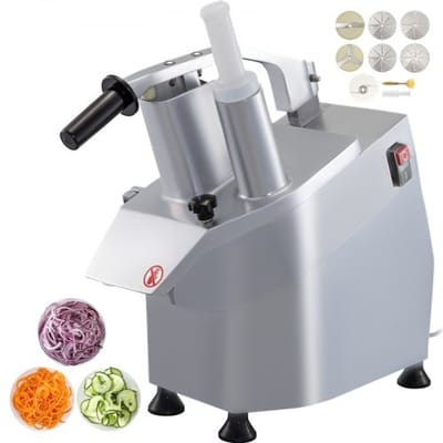 VEVOR Elektrische Groentesnijder 550W Groentesnijder met 6 Snijschijven Efficiënte Motor Snijmachine voor Groenten, Fruit of Kaas Commercieel
