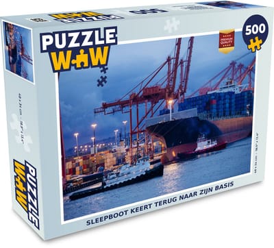 Puzzel Sleepboot keert terug naar zijn basis - Legpuzzel - Puzzel 500 stukjes