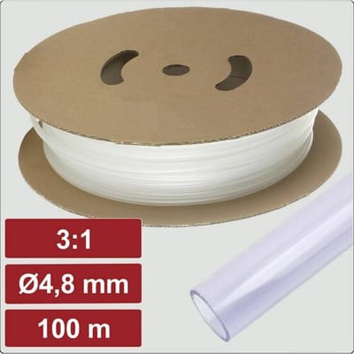 Electronic Garage EG25CA095 Krimpkous met lijm Transparant 4.8 mm 1.6 mm Krimpverhouding:3:1 100 m