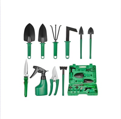 Tuingereedschapsset, 10 stuks, bloemen, tuingereedschap, cadeauset, tuincadeaus voor vrouwen en mannen, met snoeischaar en opbergdoos, tuingereedschap