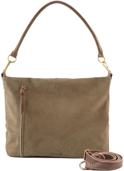 FREDsBRUDER Leren schoudertas Beyond Hobo Bag Taupe