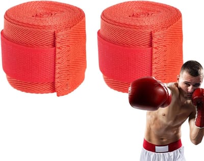Bokshandschoenen Bandages - Polsbanden Boksen - Vechtsport Training - Elastische Polsondersteuning - 1 Paar - Rood