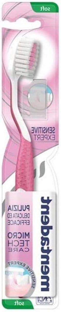 Tandenborstel - Gevoelige tanden borstel - Mondhygiëne - Extra zachte borstelharen - 22 cm - Blauw