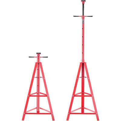 Support Trépied pour Véhicule sous Pont Élévateur, Support de Cric Trépied Haute Levée Capacité 2 Tonnes Portée Sous Pont Élévateur, Levage de 1200 mm à 2150 mm, Hauteur Réglable 4 Niveaux,