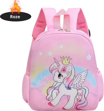 Livano Kinder Rugzak - Jongen - Meisje - Schooltas - Backpack - Roze Eenhoorn
