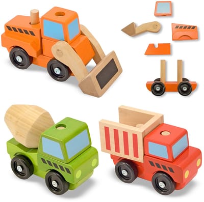 Melissa & Doug - Houten Constructie Voertuigen