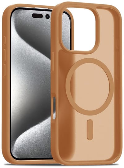 Solidenz Hoesje - Geschikt voor iPhone 16 Plus - FrostMag Backcover geschikt voor MagSafe - Desert Titanium