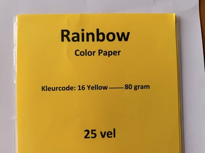 Rainbow Kl-16 Geel 25 vel 80 gram papier