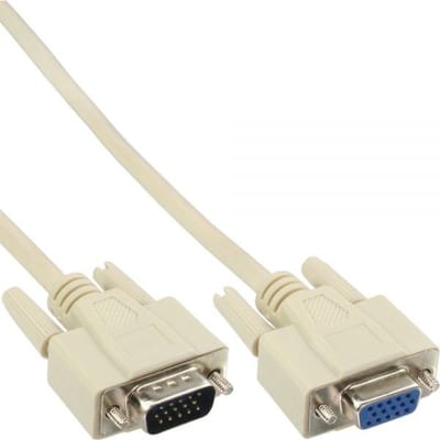 VGA monitor verlengkabel - CCS aders / beige - 5 meter