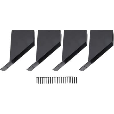4 Stuks Pergola Beugel Gegalvaniseerd Afvoergat Ontwerp 45 Graden Hoek Pergola Versterkingsbeugel black
