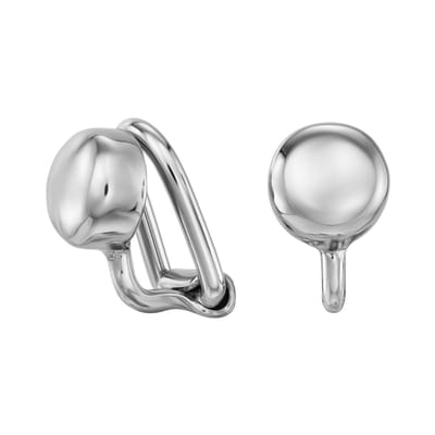Traveller Clip Oorbellen - Oorclips Dames - Zilverkleurig - Knopje - Geplatineerd - 7 mm - 157850