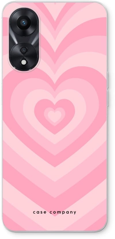Case Company® - Hoesje geschikt voor Oppo A78 5G hoesje - Hart Roos - Soft Cover Telefoonhoesje - Bescherming aan alle Kanten en Schermrand