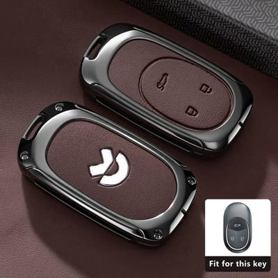 Voor Wei Lai Nio Et5 Et7 Es6 Es7 Es8 Ec6 Ec7 Es8 Autosleutelhoes Afstandsbediening Cover Shell Sleutelhanger Ringhouder Fob Interieur Accessoires for NIO black