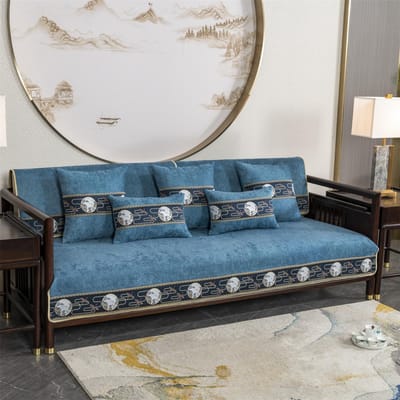 Luxe Bankhoes voor Woonkamer Chenille Antislip Bankhanddoek Bankhoes Hoekbank Hoes Zitkussen Huisbeschermhoezen 70*70cm