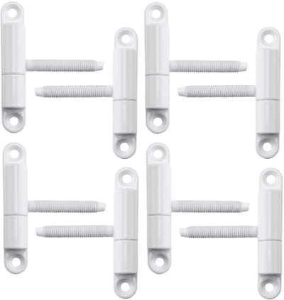SOTECH 8s Deurscharnieren Inboorscharnier 15 x 83 mm met stift M8 x 47 mm Opschroefscharnier Scharnier voor binnendeuren om vast te schroeven/boren (wit staal)