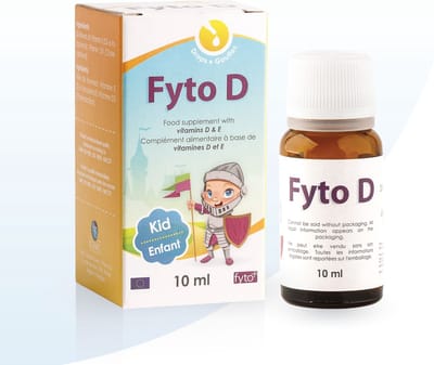 Fyto D 800 IU – Vitamine D3 Druppels voor Kinderen | Immuniteit & Botgroei | Neutrale Smaak, Zonder Suiker of Kleurstoffen | Vegetarisch | 10 ml | FYTO