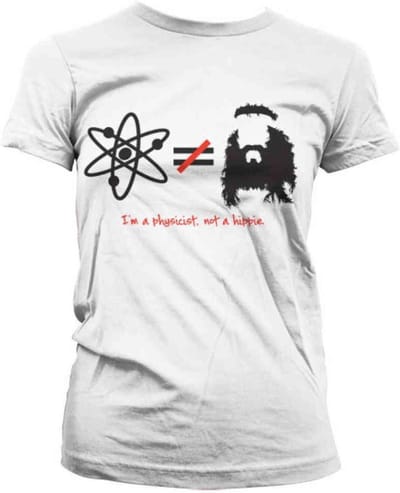 The Big Bang Theory Dames Tshirt -S- I'm A Physicist, Not A Hippie Wit