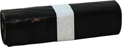 Afvalzakken 45x50cm T25 LDPE met trekband zwart - Doos 25 rollen à 20 stuks