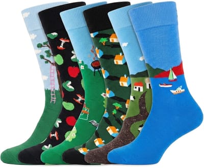 6 Paar – Happy Socks – Dames & Heren – Thema Lifestyle – Katoen – Maat 41-46