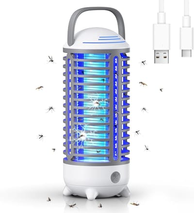 Elektrische insectenverdelger - Muggenlamp vliegenval - Ongediertevrij wonen - 360 graden bereik - 240 m² bereik - Zwart