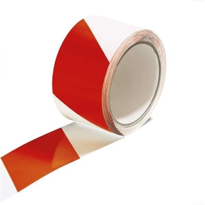 niet-reflecterende waarschuwingsmarkering rood wit - zelfklevend - 60 mm 60 mm
