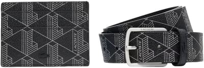 Lacoste The Blend Geschenkset - Creditcardhouder en riem (palm green, 90 cm)